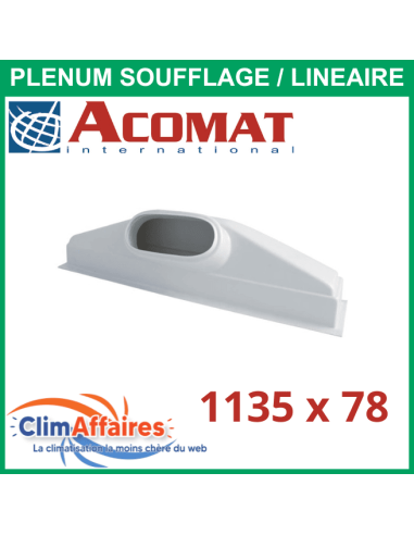 Plénum en ABS pour grilles de soufflage linéaire 2 fentes et multifentes 1135x78 mm - AGIP149