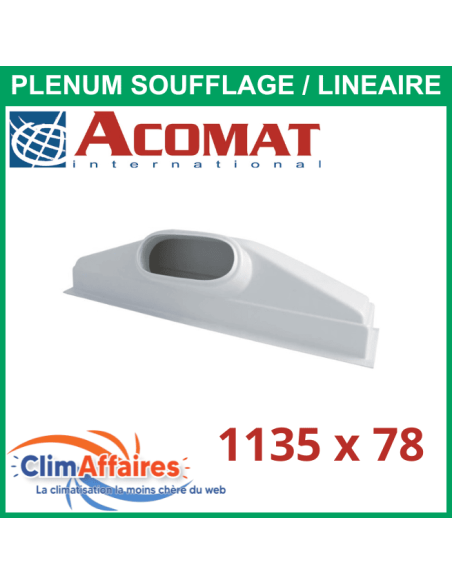 Plénum en ABS pour grilles de soufflage linéaire 2 fentes et multifentes 1135x78 mm - AGIP149