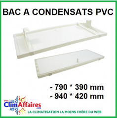 Bac à condensats en PVC - 790*390 mm / 940*420 mm