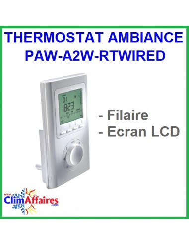 Panasonic -Thermostat d'ambiance LCD Filaire - PAW-A2W-RTWIRED