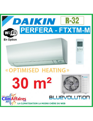 Daikin - PERFERA OPTIMISED HEATING BLUEVOLUTION - R32 - FTXTM30M + RXTM30N (3.0 kW)