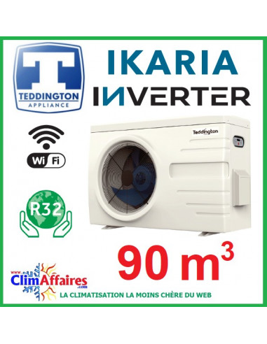 Pompe à chaleur pour piscine TEDDINGTON - IKARIA INVERTER 12 (90 m3)