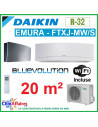 Daikin Climatisation - Design EMURA Bluevolution - R32 - FTXJ20MW/S + RXJ20M (2.3 kW)