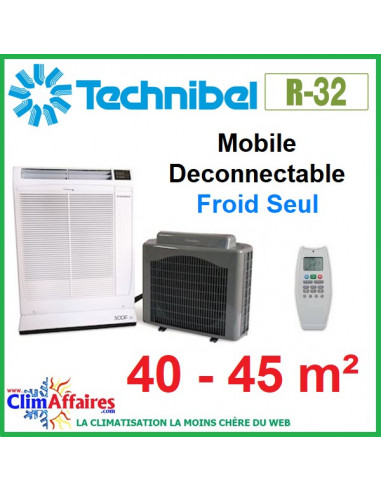 TECHNIBEL Climatisation Mobile Déconnectable - Froid seul - SCDF32C5I (4.0 kW)