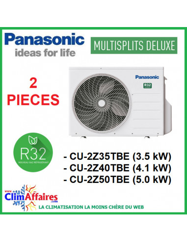 Panasonic Climatisation - Unités Extérieures Z DELUXE - BI-SPLITS - R32 - CU-2Z35TBE / CU-2Z41TBE / CU-2Z50TBE