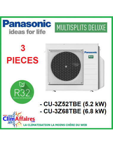 Panasonic Climatisation - Unités Extérieures Z DELUXE - TRI-SPLITS - R32 - CU-3Z52TBE / CU-3Z68TBE