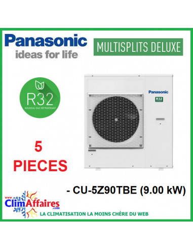Panasonic Climatisation - Unités Extérieures Z DELUXE - PENTA-SPLITS - R32 - CU-5Z90TBE