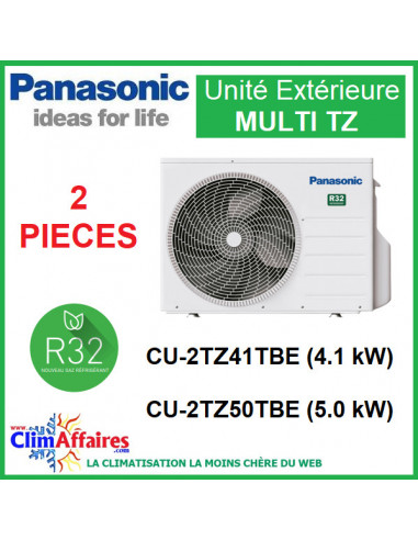 Panasonic Climatisation - Unités Extérieures MULTI TZ - BI-SPLITS - R32 - CU-2TZ41TBE / CU-2TZ50TBE
