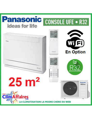 Panasonic Climatisation Inverter - CONSOLE UFE - R32 - CS-Z25UFEAW + CU-Z25UBEA (2.5 kW)