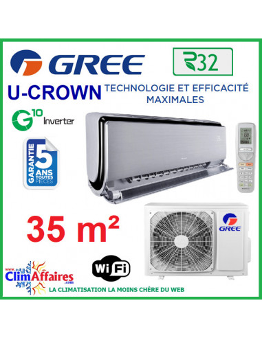 GREE Climatisation Inverter - Mural U-CROWN 12 - R32 (3,5 kW)