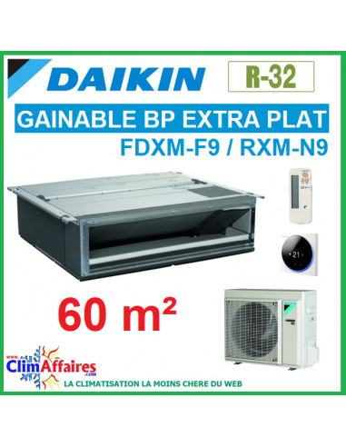 Daikin Climatisation Inverter - GAINABLE BP EXTRA-PLAT - R32 - FDXM60F9 + RXM60N9 (6.0 kW)