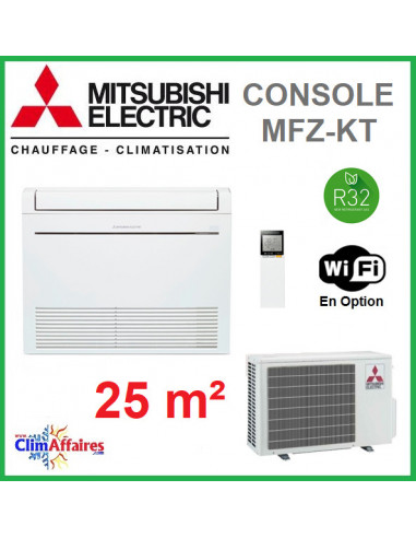 Mitsubishi Climatiseur Console Design Inverter Monosplit - MFZ-KT25VG + SUZ-M25VA (2.5 kW)