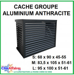 Cache groupe - Aluminium Anthracite - Unité extérieure (3 tailles : S - M - L)