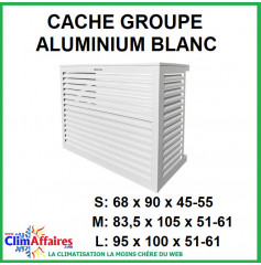 Cache groupe - Aluminium Blanc - Unité extérieure (3 tailles : S - M - L)