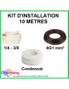 Kit d'installation - Liaisons Frigorifiques 1/4" - 3/8" + Câble d'interconnexion 4G1.5 mm² + Tuyau Condensat 16 mm (10 mètres)