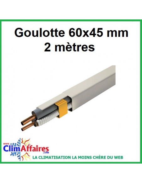 Goulotte - 60x45 mm - 2 mètres - Ivoire