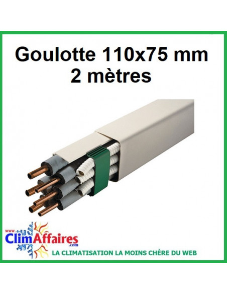 Goulotte - 110x75 mm - 2 mètres - Ivoire