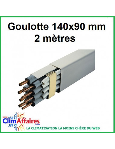 Goulotte - 140x90 mm - Ivoire - 2 mètres