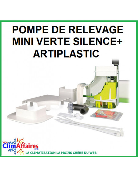 Pompe de relevage Aspen - Silence + MINI VERTE - Goulotte Artiplastic (12 l/h)
