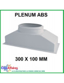 Plénum ABS pour grille de soufflage double déflexion - 300 X 100 mm