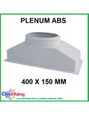 Plénum ABS pour grille de soufflage double déflexion - 400 X 150 mm