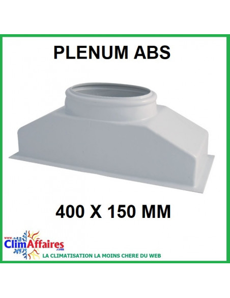 Plénum ABS pour grille de soufflage double déflexion - 400 X 150 mm - AGIP142