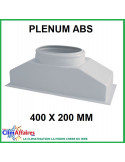 Plénum ABS pour grille de soufflage double déflexion - 400 X 200 mm