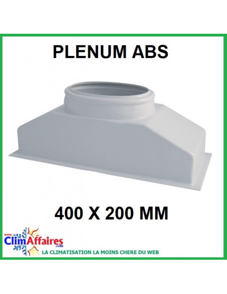 Plénum ABS pour grille de soufflage double déflexion - 400 X 200 mm - AGIP143