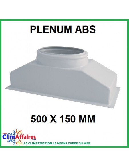 Plénum ABS pour grille de soufflage double déflexion - 500 X 150 mm - AGIP148