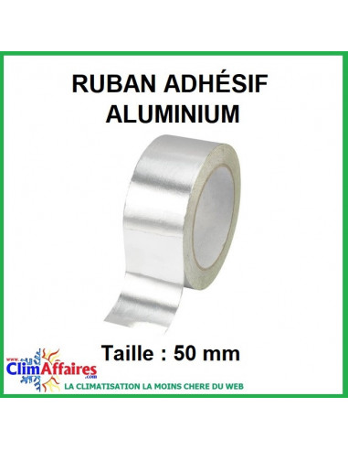 Ruban adhésif aluminium épaisseur 40µ - 50 mètres (Taille : 50 mm)
