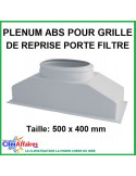 Plénum ABS pour grille de reprise porte filtre 500x400 mm