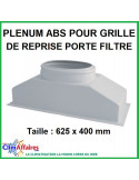 Plénum ABS pour grille de reprise porte filtre 625x400 mm