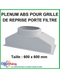 Plénum ABS pour grille de reprise porte filtre 600x600 mm