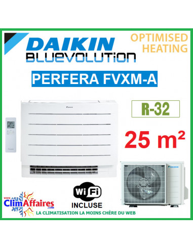 Daikin Climatisation Console Réversible - PERFERA Optimised Heating BLUEVOLUTION - R32 - FVXM25A + RXTP25N8 + WIFI (2.5 kW)