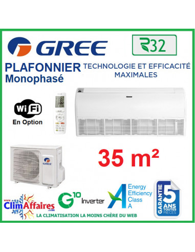 GREE Climatisation Inverter - Monosplit Plafonnier - R32 - UM ST 12 (3.5 kW)