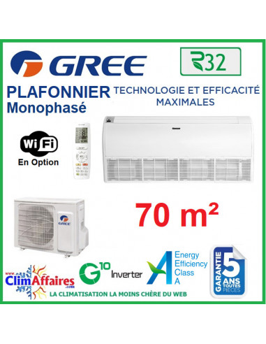GREE Climatisation Inverter - Monosplit Plafonnier - R32 - UM ST 24 (7.0 kW)