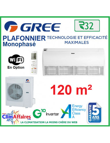 GREE Climatisation Inverter - Monosplit Plafonnier - Monophasé - R32 - UM ST 42 (12.1 kW)