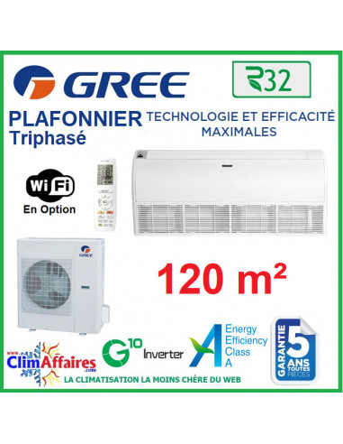 GREE Climatisation Inverter - Monosplit Plafonnier - Triphasé - R32 - UM ST 42 3PH (12.1 kW)