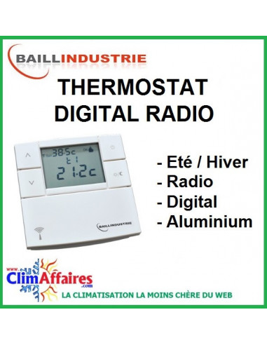 Thermostat d'Ambiance Digital Radio + Récepteur