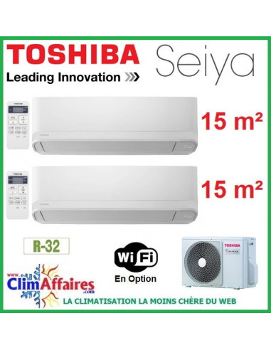 Toshiba Bi-Splits - SEIYA - R32 - RAS-2M10U2AVG-E + 2 x RAS-B05J2KVG-E (3.3 kW)