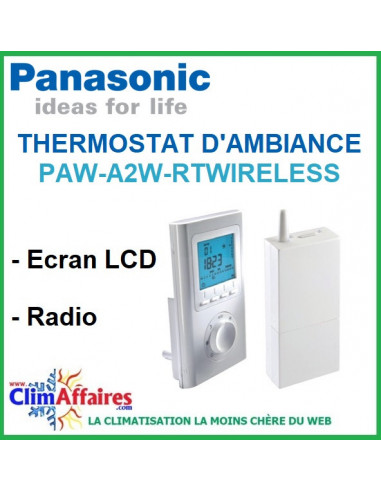 Panasonic -Thermostat d'ambiance LCD radio - PAW-A2W-RTWIRELESS