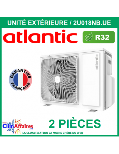 Atlantic Climatiseur Unité Extérieure Bisplit pour 2 pièces - R32 - 2U018NBB.UE