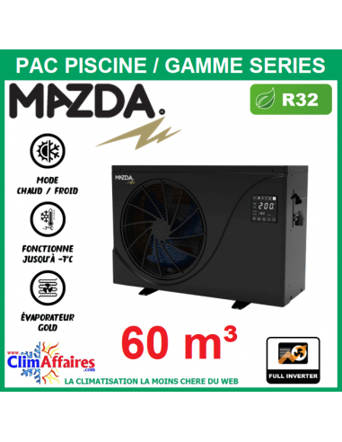 pompe a chaleur piscine mazdapool gamme series ms9 pour chauffer piscine de 60 m3