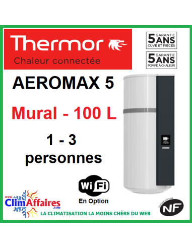 Chauffe Eau Thermodynamique THERMOR - AEROMAX 5 - 296110 - MURAL - 100 litres