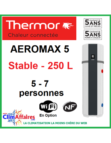 Chauffe Eau Thermodynamique THERMOR - AEROMAX 5 - STABLE - 250 litres