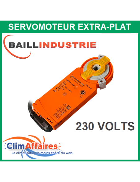 Baillindustrie - Servomoteur Extra-Plat pour Plénum Universel - 230 volts (M 230 F-L)