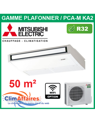 Mitsubishi Plafonnier Inverter - Mono-split - R32 - PCA-M50KA + SUZ-M50VA (5.0 kW)