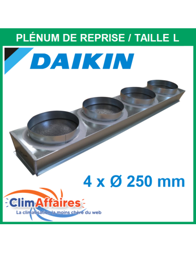 Daikin - Plénum de reprise isolé M1 en acier - Pour gainable FBA100/125/140 - Taille L - Diamètres piquages 4x250 mm