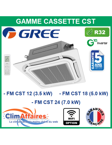 GREE Unités Intérieures - Free Match - CASSETTES CST - R32 - FM CST 9 / FM CST 12 / FM CST 18