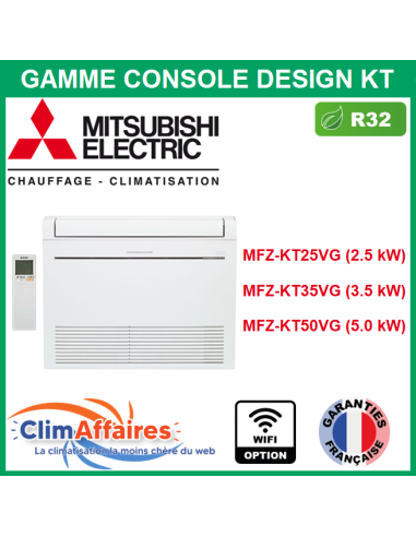 Mitsubishi Unité Intérieure Climatisation - CONSOLE LUXE - R32 - MFZ-KT25VG / MFZ-KT35VG / MFZ-KT50VG